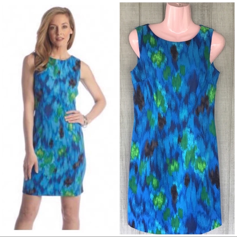 Beautiful Blue Water Color Sheath Dress